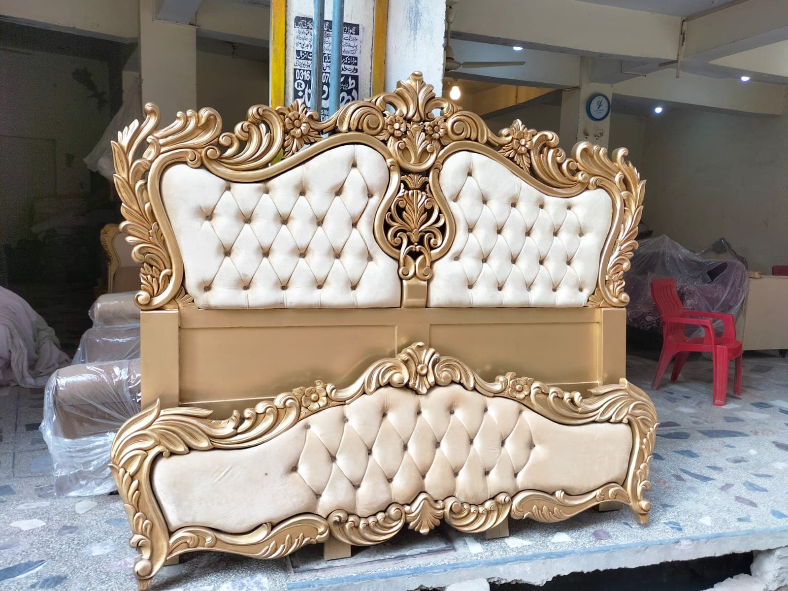 Cushion Chinioti bed set 2 piece — Beds | Alfalah Furniture Rawalpindi