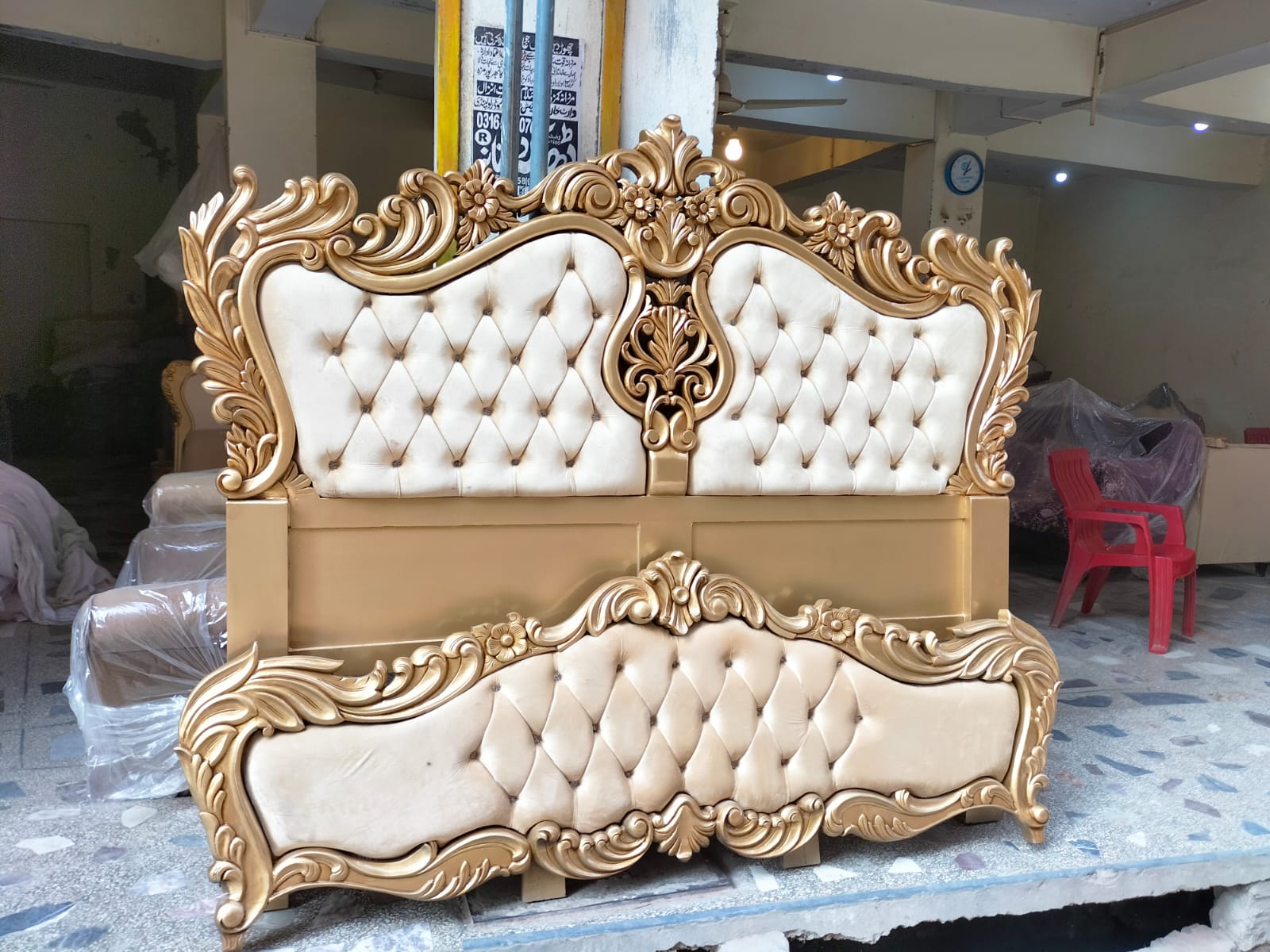 Cushion Chinioti bed set 2 piece — Beds | Alfalah Furniture Rawalpindi