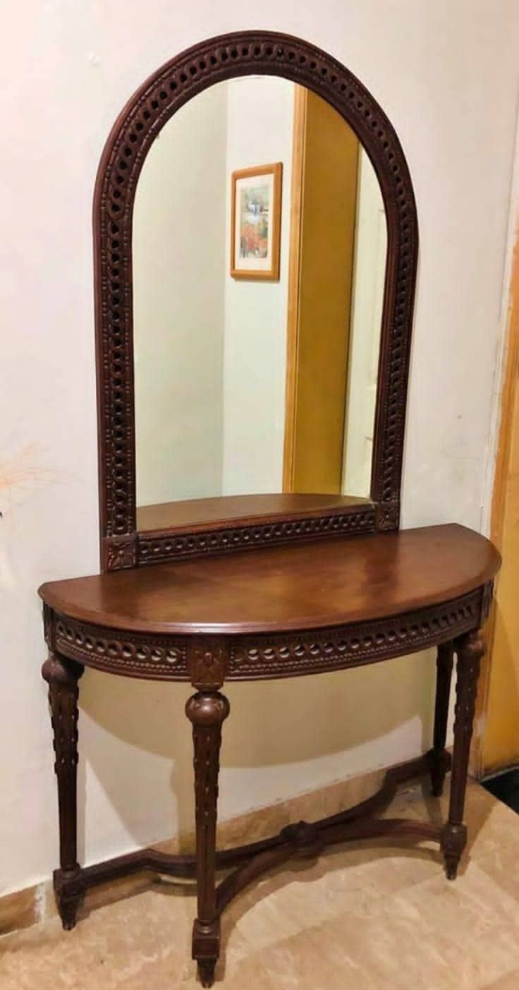 Victorian style console mirror