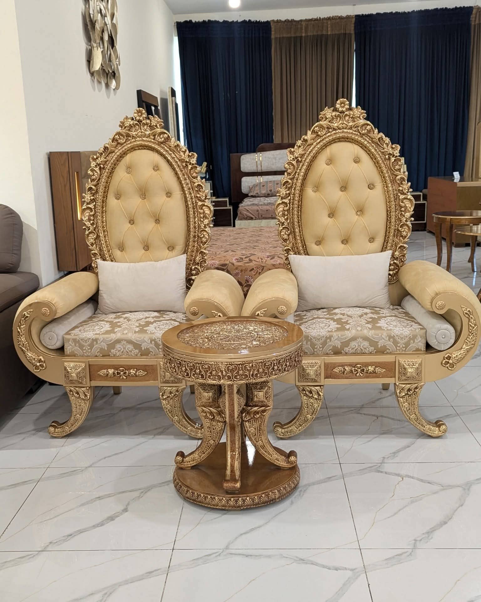 Turkish style bedroom chairs set — Bedroom Chairs | Alfalah Furniture Rawalpindi
