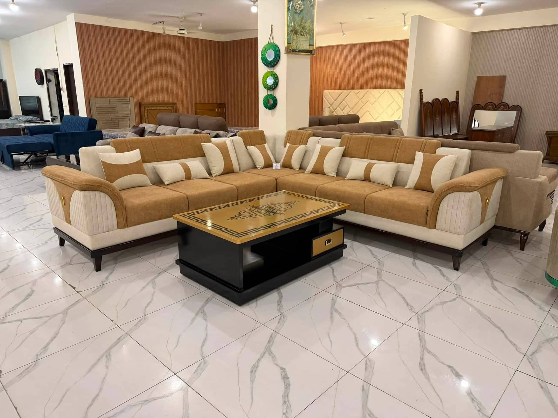 L Shape 7 Seater Sofa — L-Shaped Sofas | Alfalah Furniture Rawalpindi