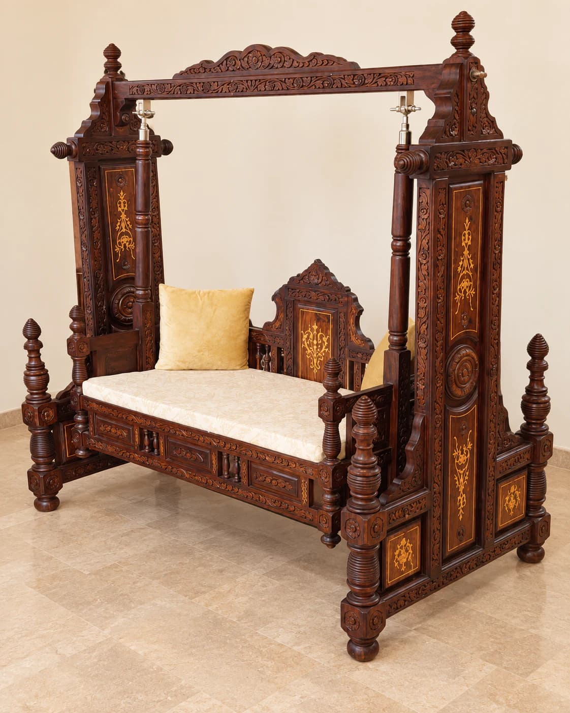 Handcrafted Chinioti furniture in solid Sheesham wood
